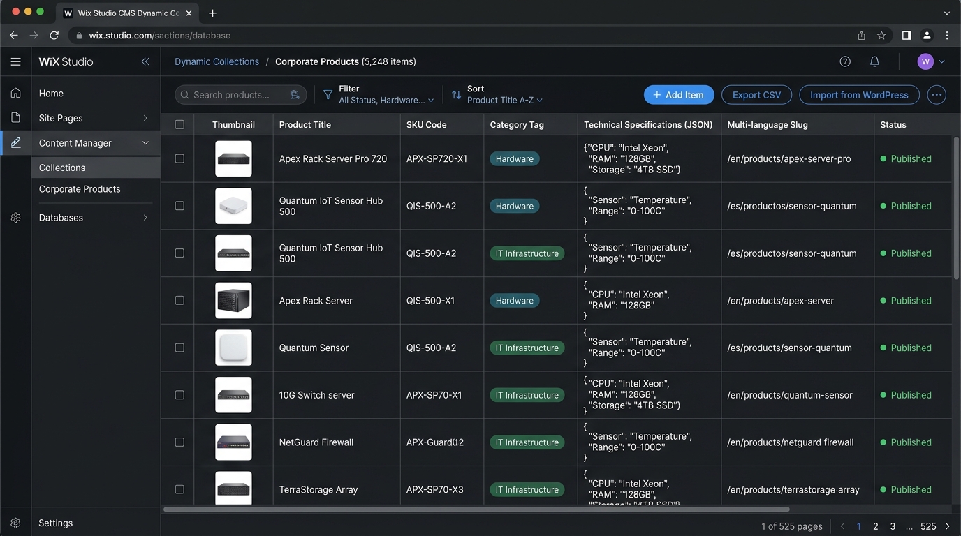 Wix Studio CMS 动态数据集合与权限隔离体系